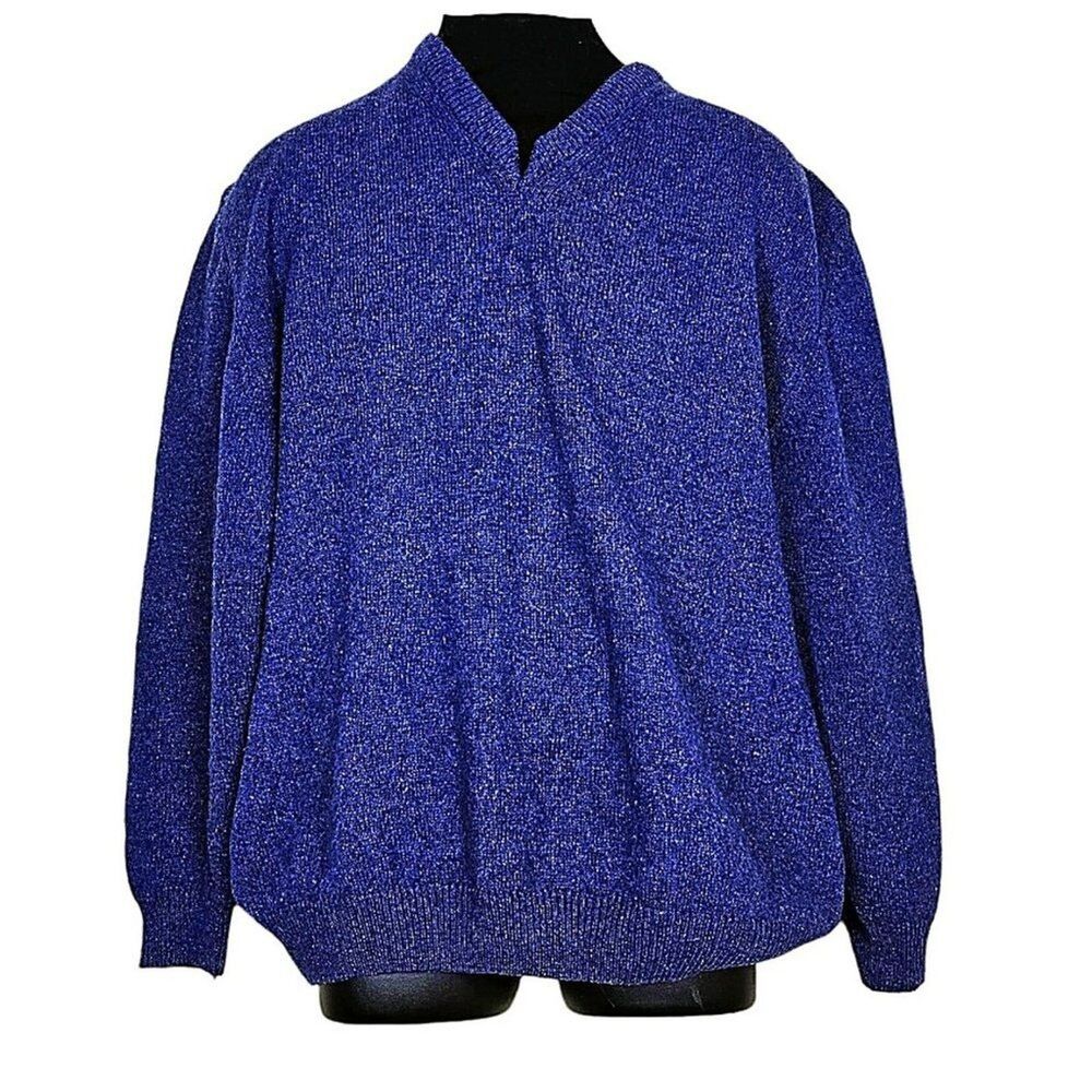 Vintage Wool Blend Sweater by Fargo Mining & Supply Blue Heather Size XL